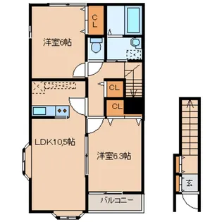 マルエイ72Ⅲ【2階】の間取り
