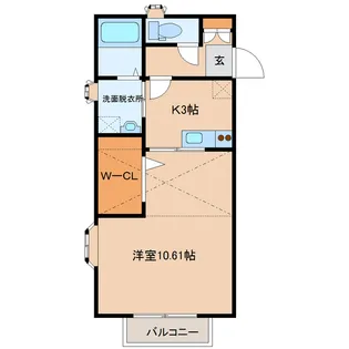 WISH伊在弐番館【1階】の間取り