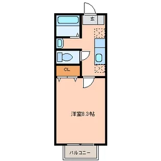 ベルパーク荒井Ⅲ番館【1階】の間取り