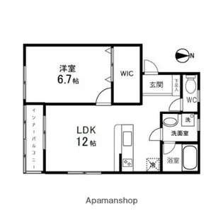 フローラル鶴ケ谷【A号室】の間取り