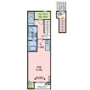 パル木ノ下 A棟【2階】の間取り