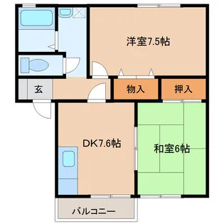 パークカメリアB棟【1階】の間取り
