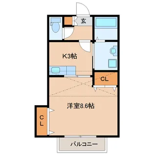 WISH原町サウス【2階】の間取り