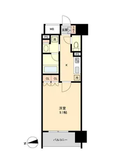 レジディア榴岡 ウエスト棟【5階】の間取り