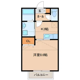 WISH原町ノース【1階】の間取り