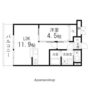 ARRIVARE仙台東【307号室】の間取り