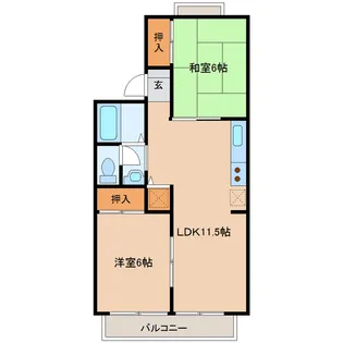 PARCROSETTE(伊在)1番館【2階】の間取り