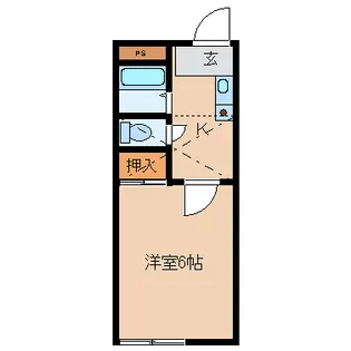 ソレアード六丁目【2階】の間取り