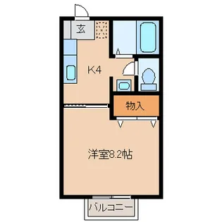 ソレアード遠見塚Ⅳ【1階】の間取り