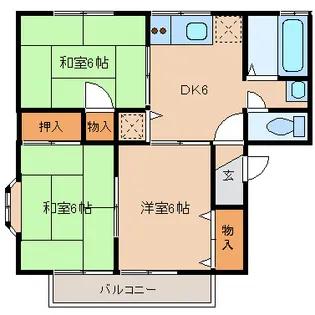 セジュール雷Ⅲ【1階】の間取り