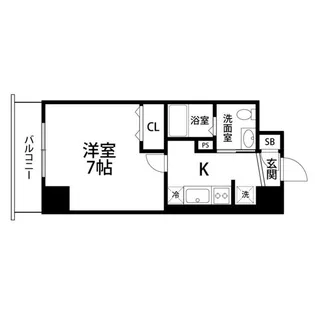 1Kの間取り画像