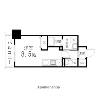 1Rの間取り画像