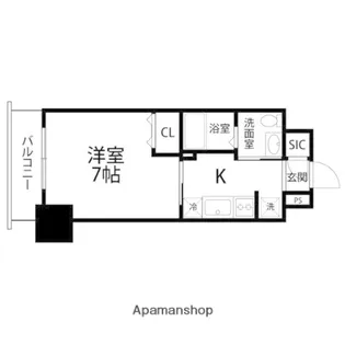 1Kの間取り画像