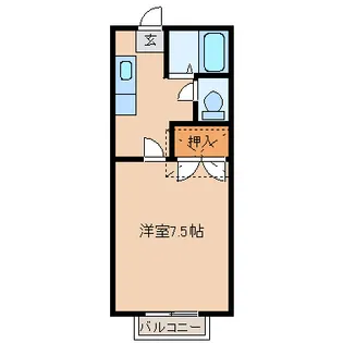 ロイヤルメゾンD【2階】の間取り