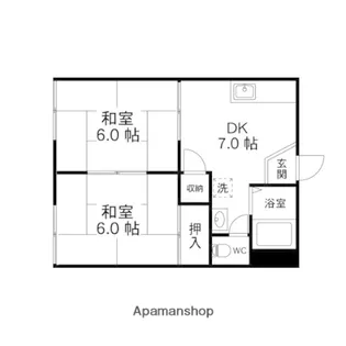 エステートユウ【102号室】の間取り