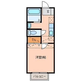 アスティオン荒井Ⅱ【1階】の間取り