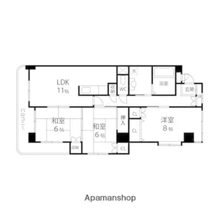 アリストコート小田原【0203号室】の間取り