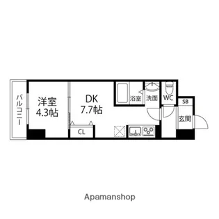 アスコット大和町【606号室】の間取り