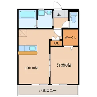 パルフェⅡ番館【1階】の間取り