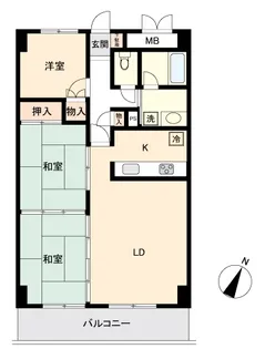 高砂関弐番館【4階】の間取り