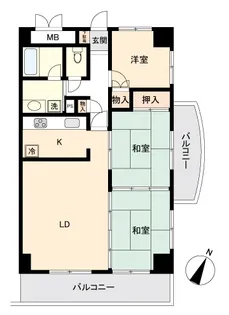 高砂関弐番館【7階】の間取り