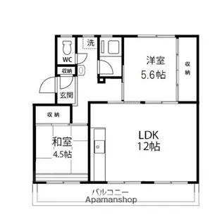 仙台沖野団地9号棟【301号室】の間取り