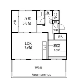 仙台沖野団地5号棟【106号室】の間取り