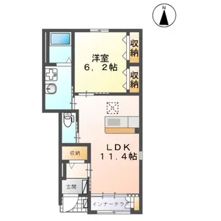 リバティハイツ・美【1階】の間取り