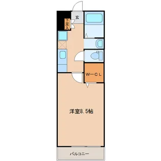 ウルス宮城野【3階】の間取り