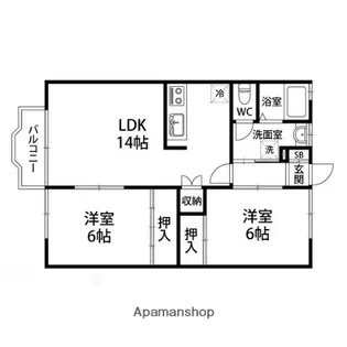 コーポトマト3【202号室】の間取り