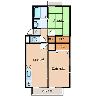 セジュール大町【1階】の間取り