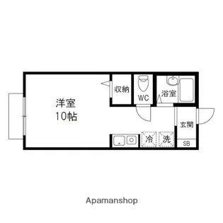 セジュール夢蔵【103号室】の間取り