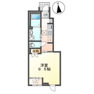 プラウディア高砂【1階】の間取り