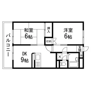 エトワール東仙台【104号室】の間取り