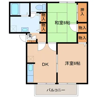 パレーシャル椌木【2階】の間取り