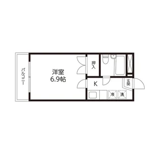 クレージェ原町【107号室】の間取り