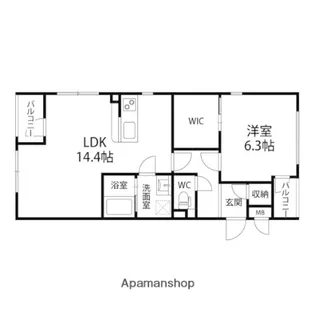SOLEADO中野栄【301号室】の間取り