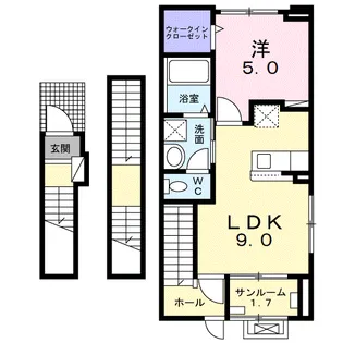 プリヴェール・スカイ【3階】の間取り