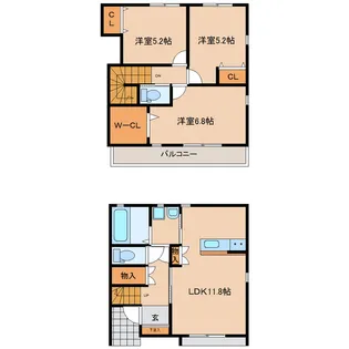サンクレストC【1階】の間取り
