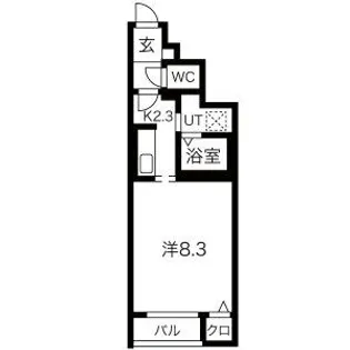 上野ハイツ【1階】の間取り