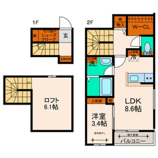 リコリス大和町【2階】の間取り