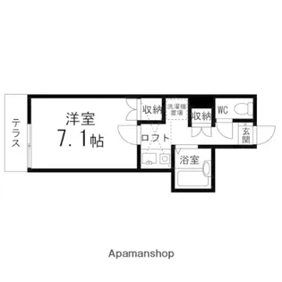 カサブランカ新田2【103号室】の間取り
