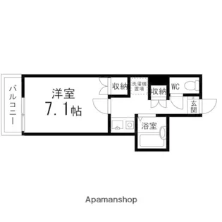 カサブランカ新田2【204号室】の間取り
