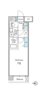 デュオフィール仙台東【0807号室】の間取り