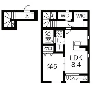セレッソ袖野田【2階】の間取り