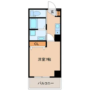 1Kの間取り画像