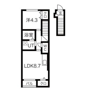WAVE GARDEN(ウェーブ・ガーデン)【2階】の間取り