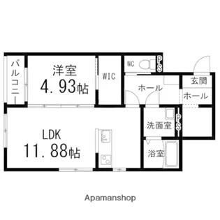アドア小田原泉丁【205号室】の間取り
