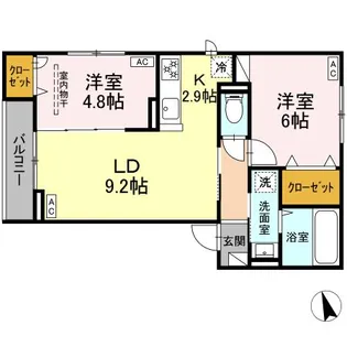 DーROOM小田原8丁目III【3階】の間取り