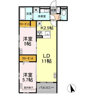 DーROOM小田原8丁目III【3階】の間取り